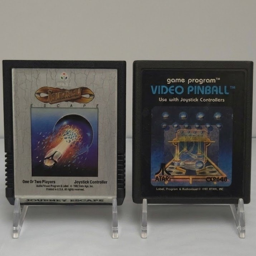 Video Pinball & Journey Escape - Atari 2600 Cartridge Bundle - Tested & Working!